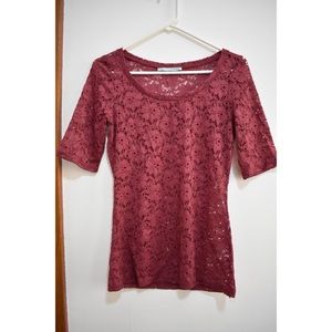 Floral red casual top